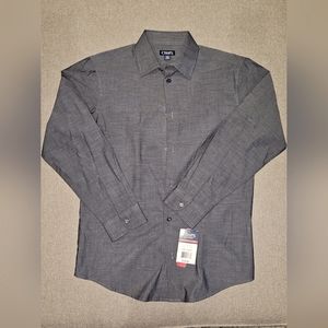 Boys Chaps dark grey long sleeve button-down.